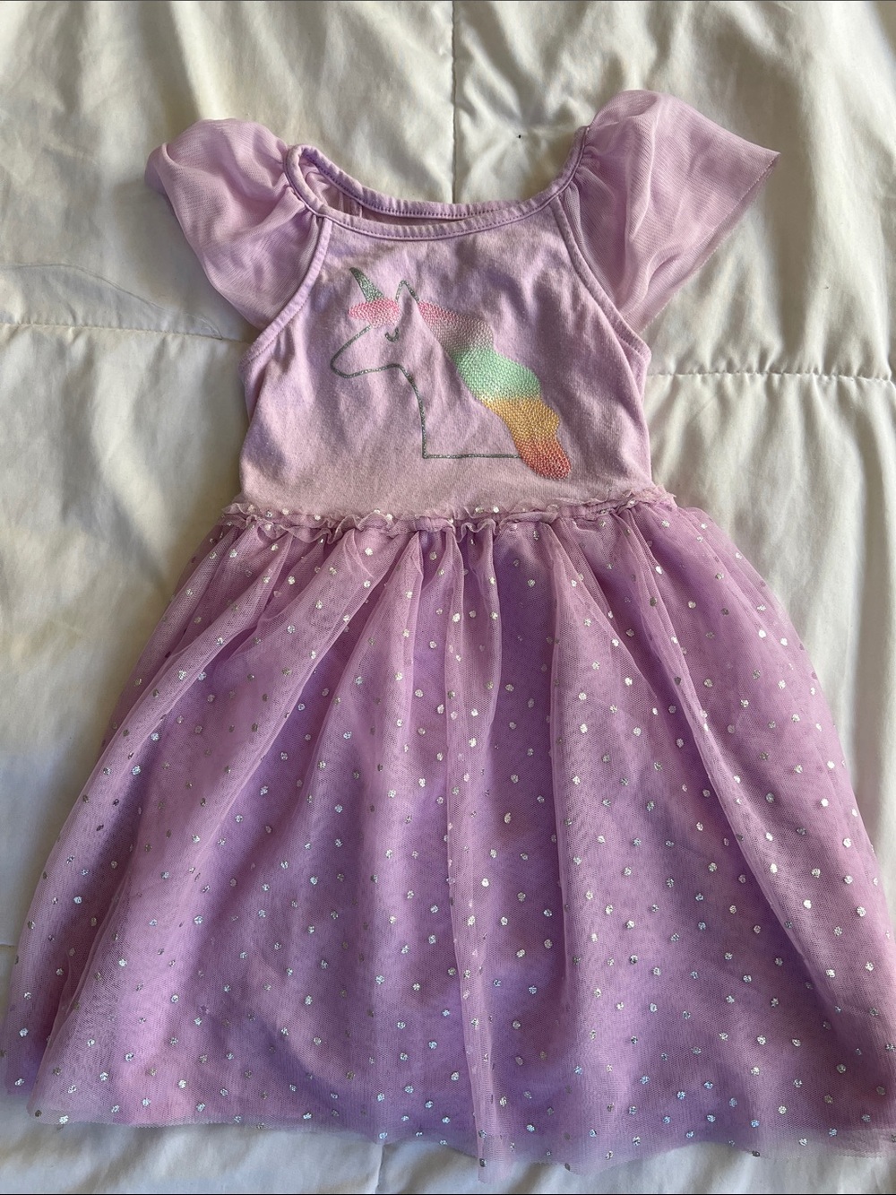 Cat & Jack 4T 5T Purple Unicorn Tulle Dress - Kids